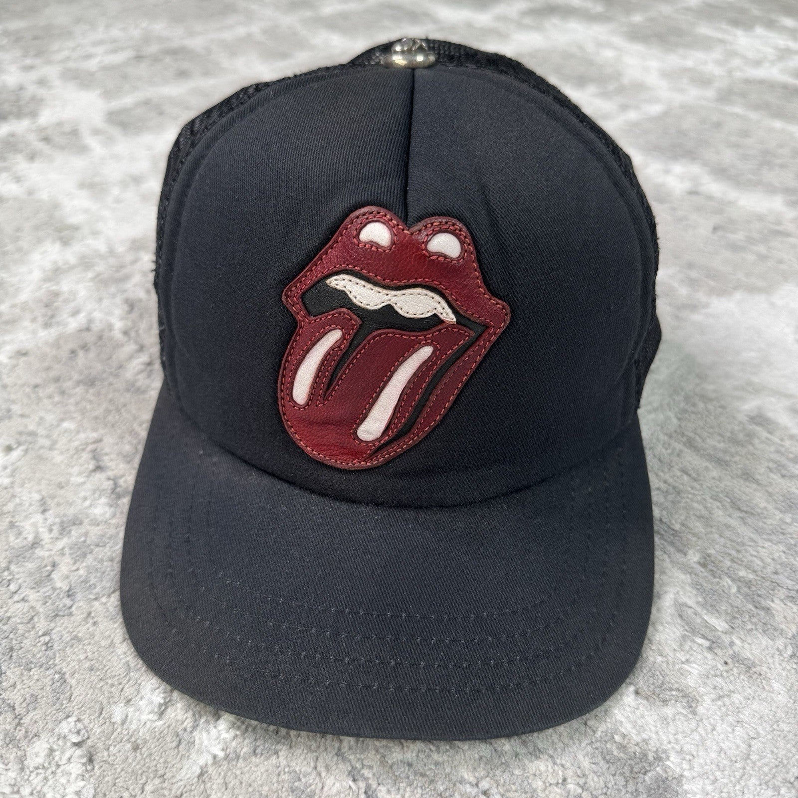 Chrome Hearts Rolling Stones Leather Patch Trucker Hat