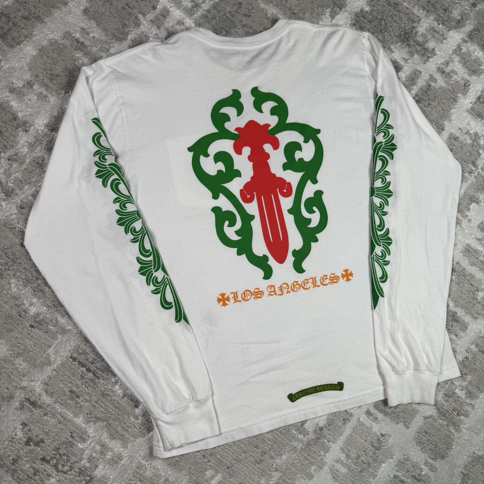 Chrome Hearts Dagger Floral Long Sleeve Tee Shirt 