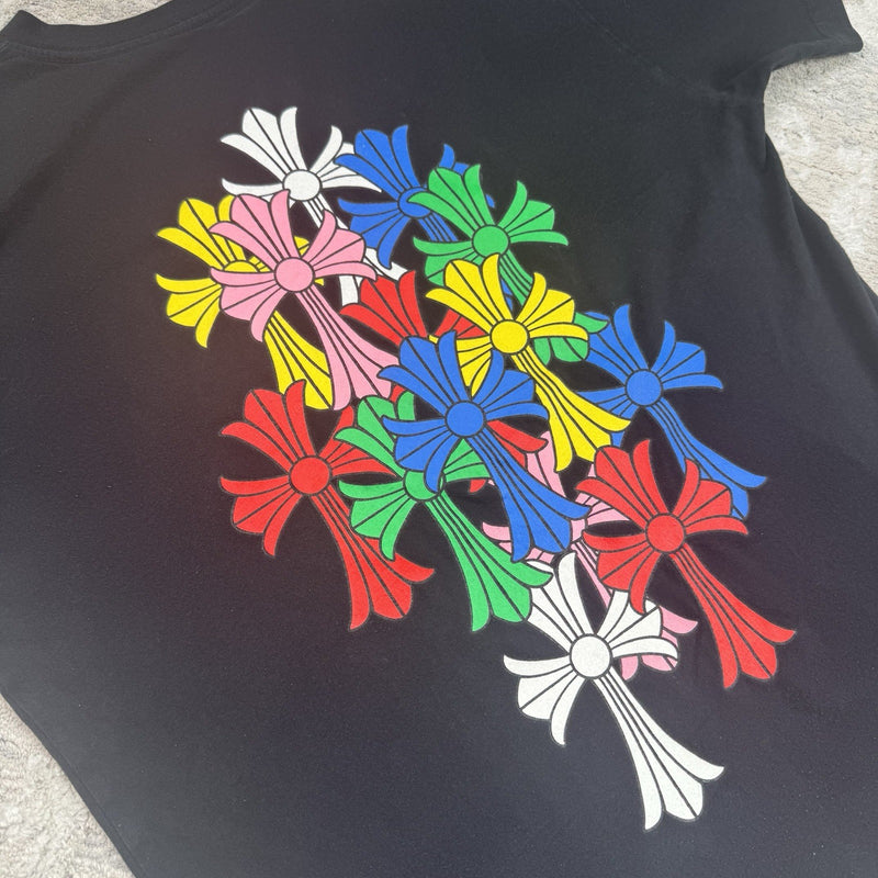 Chrome Hearts Cemetery Cross Multi-color Short Sleeve Tee Shirt 
