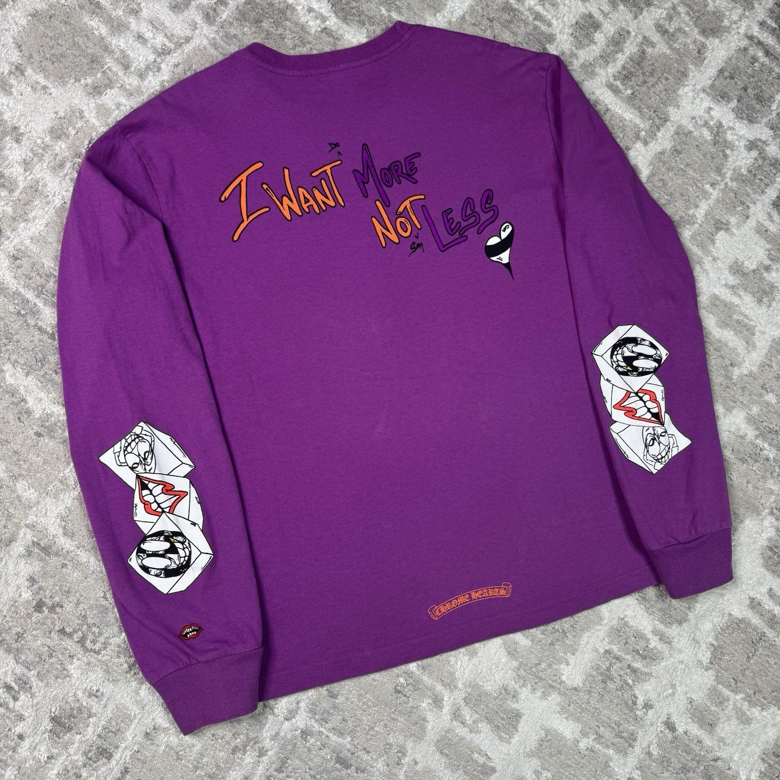 Chrome Hearts Matty Boy I Want More Not Less Long Sleeve Tee Shirt 