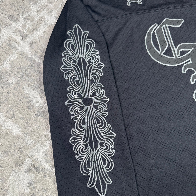 Chrome hearts mesh stadium floral long sleeve jersey - Million Dollar Streetwear