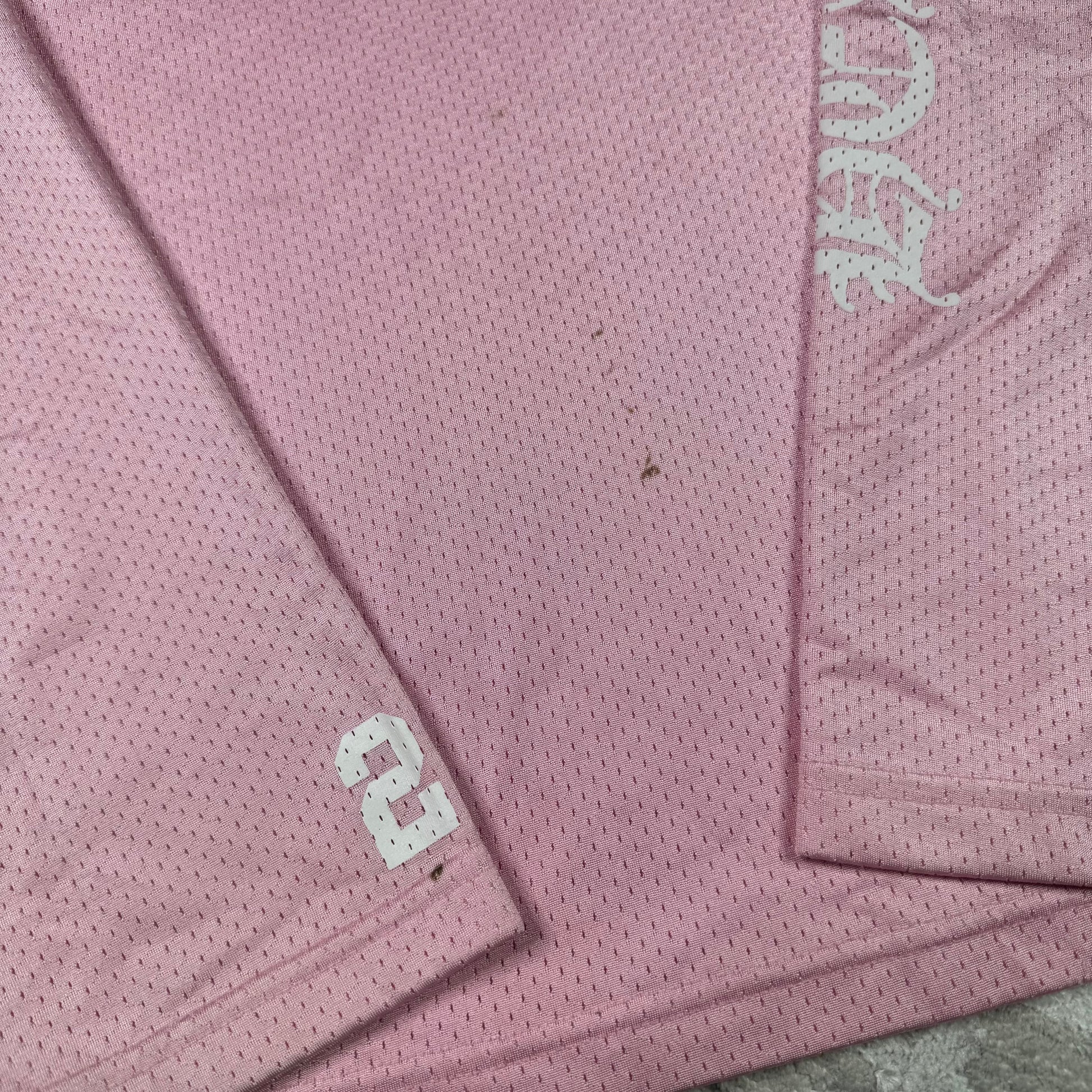 Chrome hearts love you pink mesh long sleeve stadium jersey - Million Dollar Streetwear