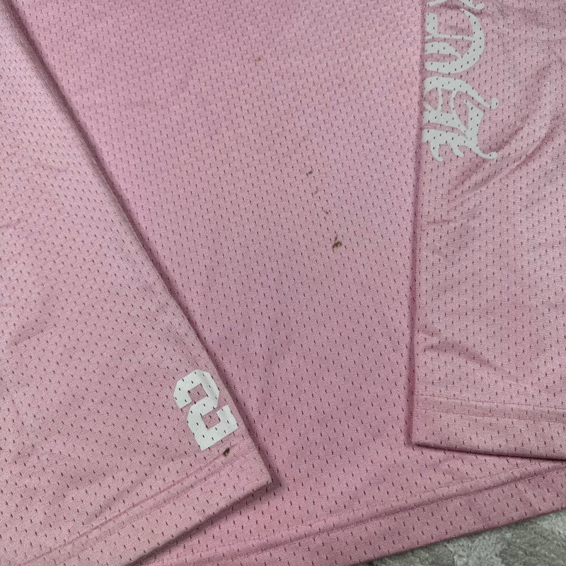 Chrome hearts love you pink mesh long sleeve stadium jersey - Million Dollar Streetwear