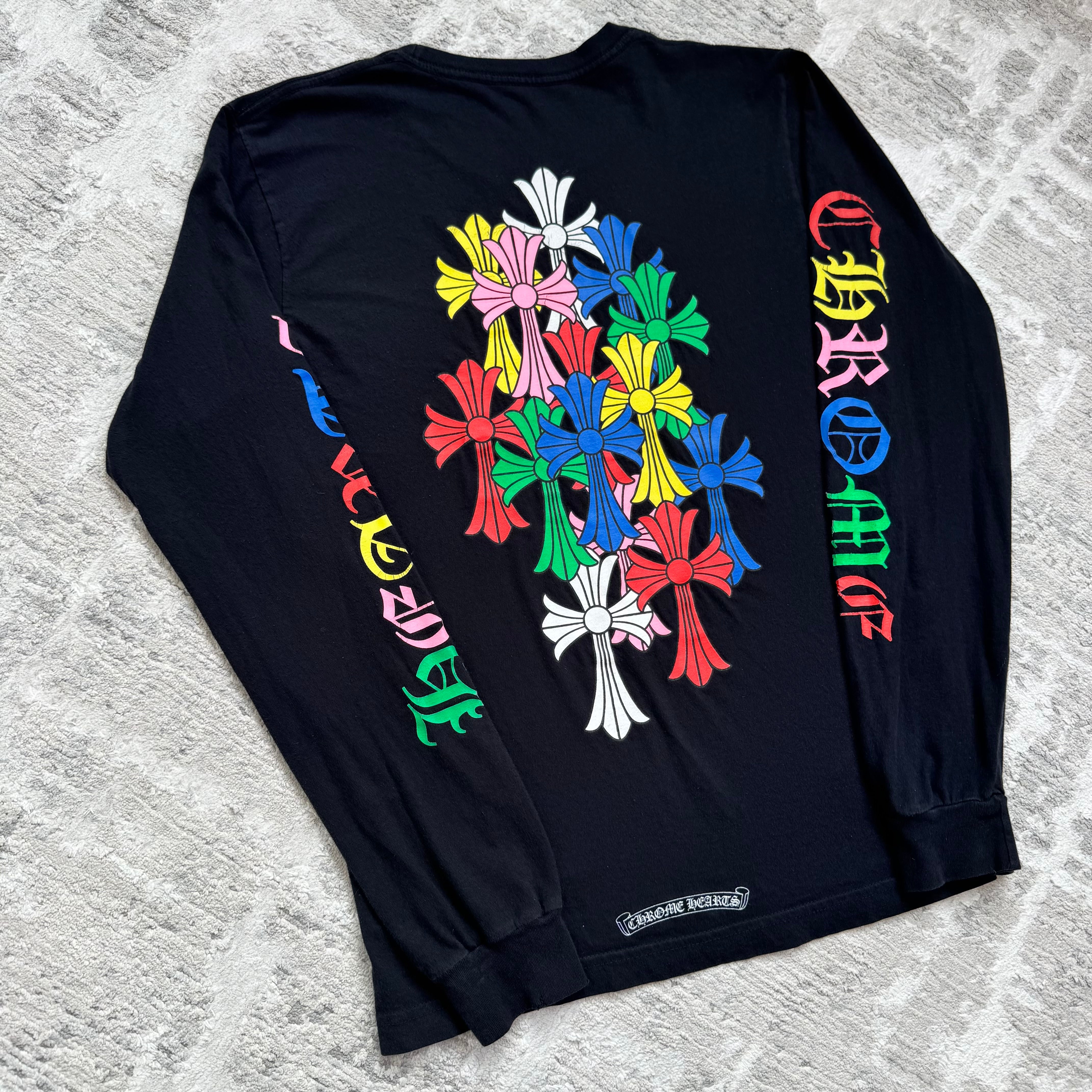 Chrome hearts cemetery multi-color cross long sleeve shirt