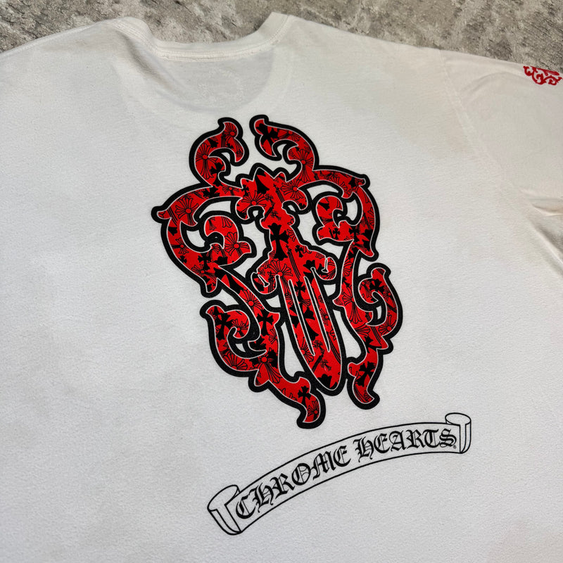 Chrome hearts dagger scroll logo short sleeve tee shirt - Million Dollar Streetwear