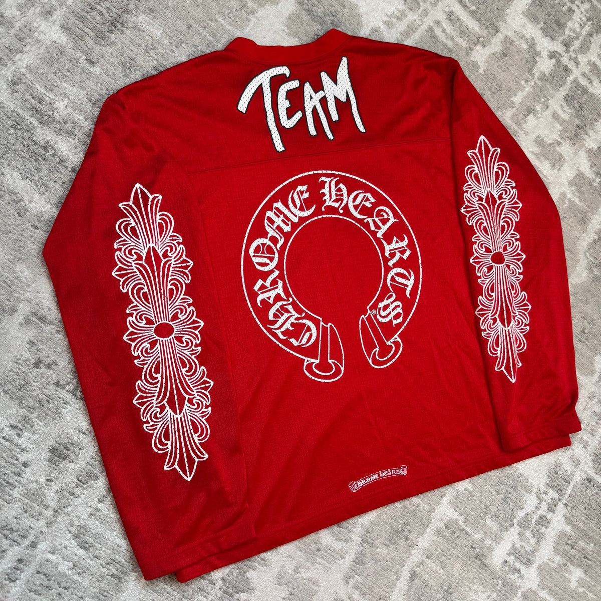 Chrome hearts matty boy mesh stadium floral long sleeve jersey