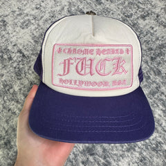 Chrome hearts fuck Hollywood trucker hat - Million Dollar Streetwear