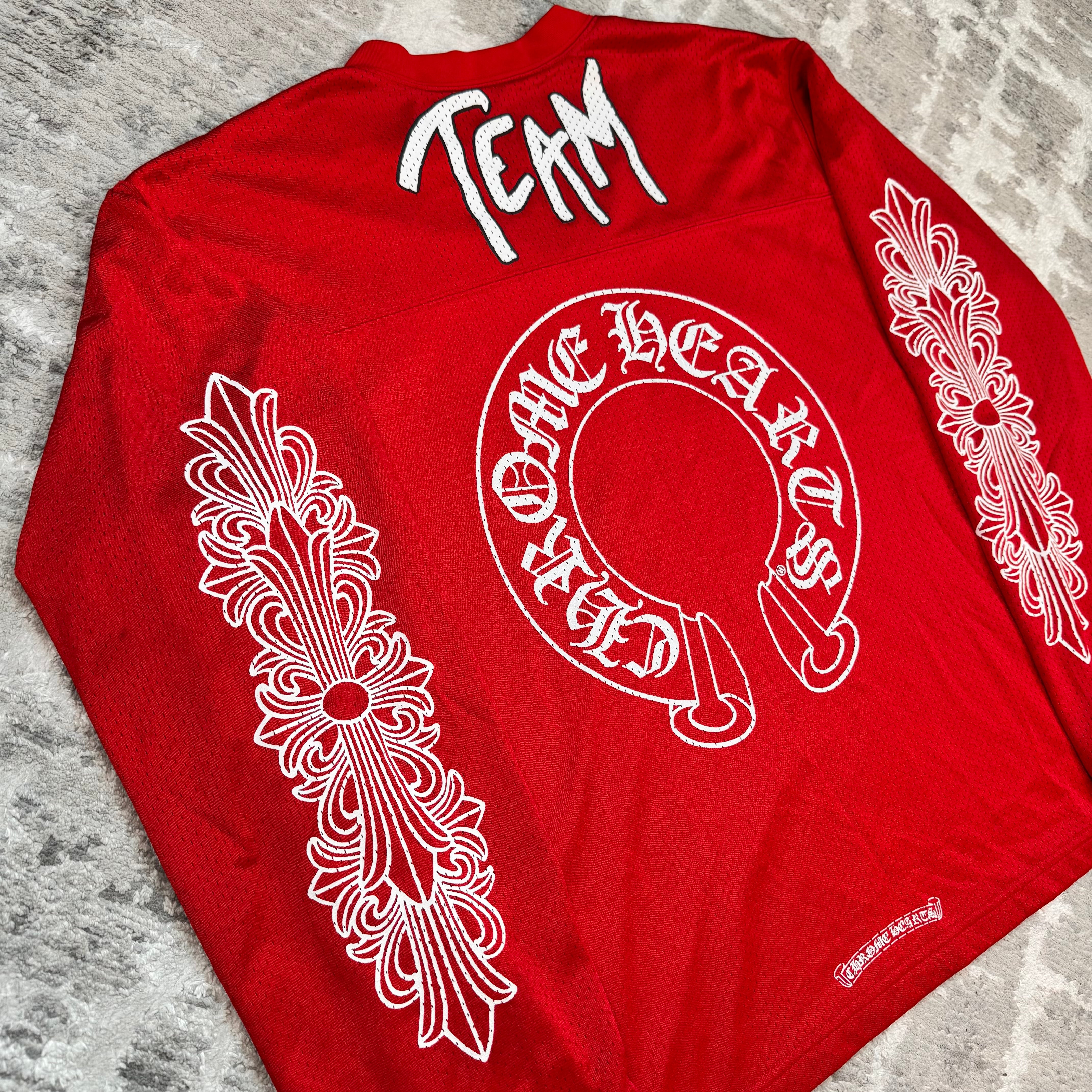 Chrome hearts matty boy mesh stadium floral long sleeve jersey