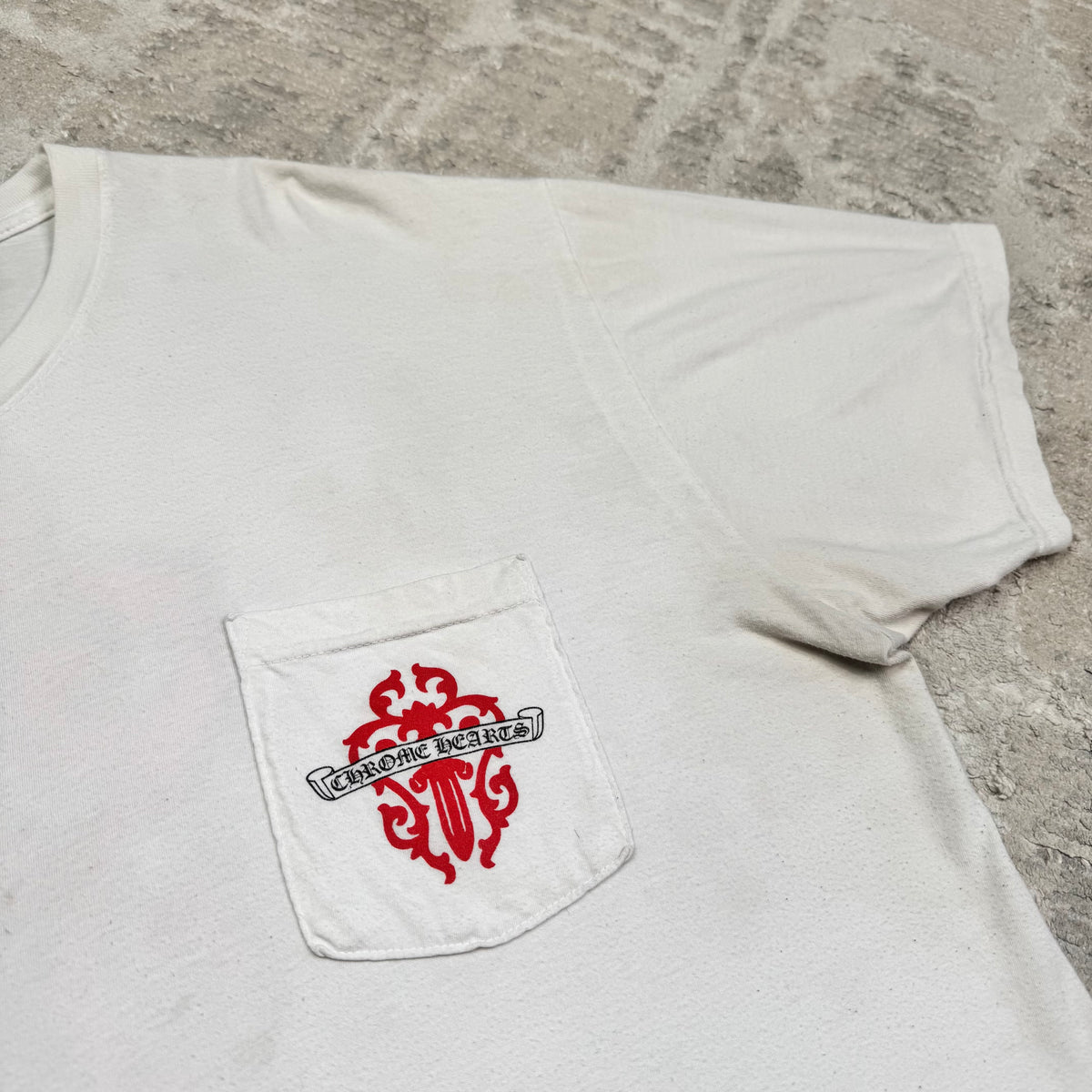 Chrome hearts dagger scroll logo short sleeve tee shirt - Million Dollar Streetwear