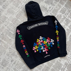 Chrome hearts cemetery multi-color cross pullover hoodie - Million Dollar Streetwear