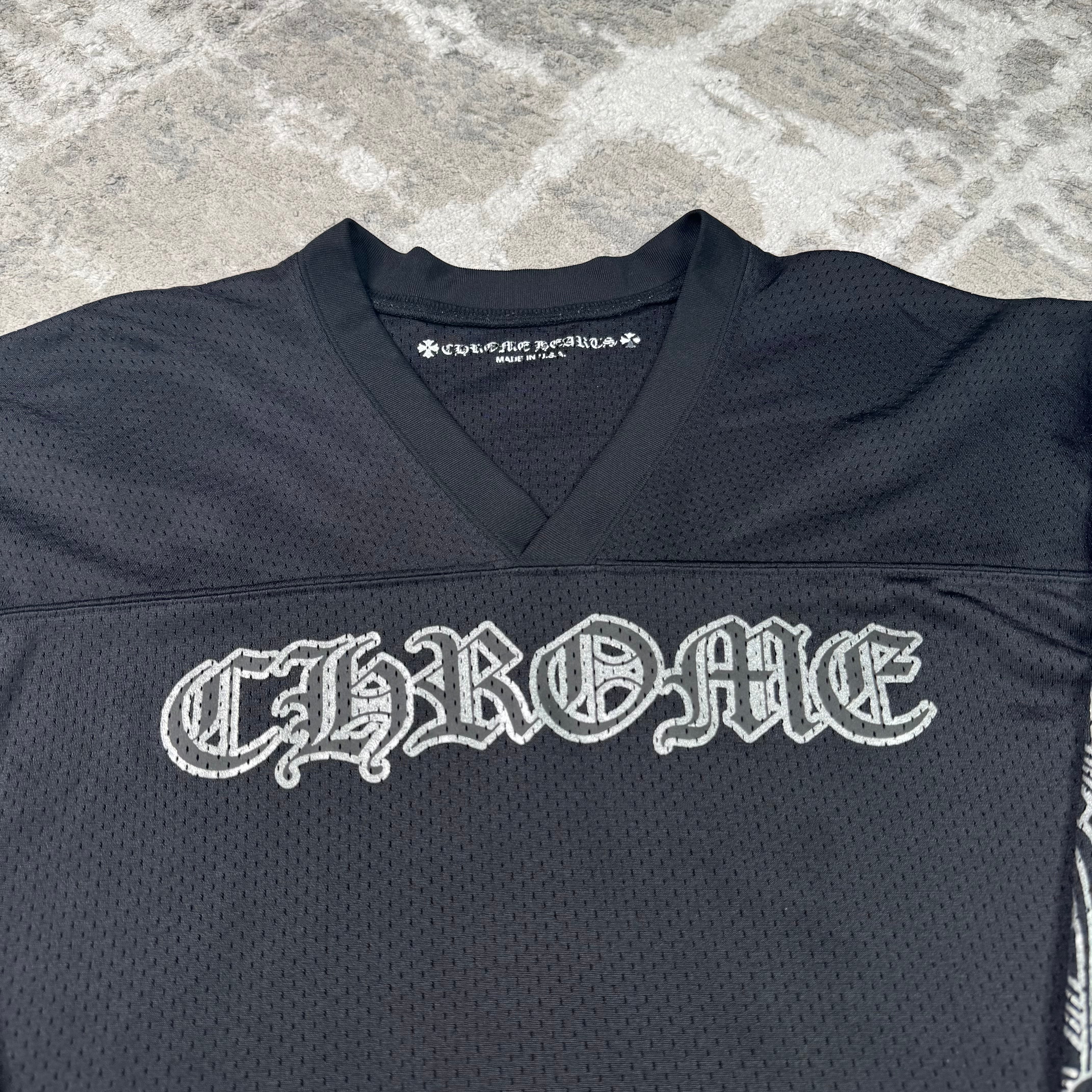 Chrome hearts mesh stadium floral long sleeve jersey - Million Dollar Streetwear