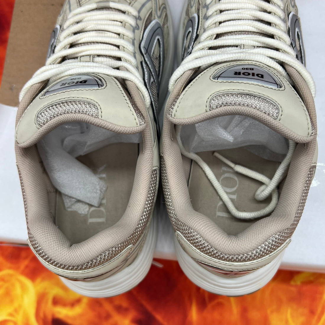 Dior b30 reflective sneaker ‘cream’- 9M/42EU