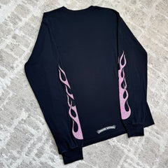 Chrome hearts flame vertical long sleeve shirt - Million Dollar Streetwear