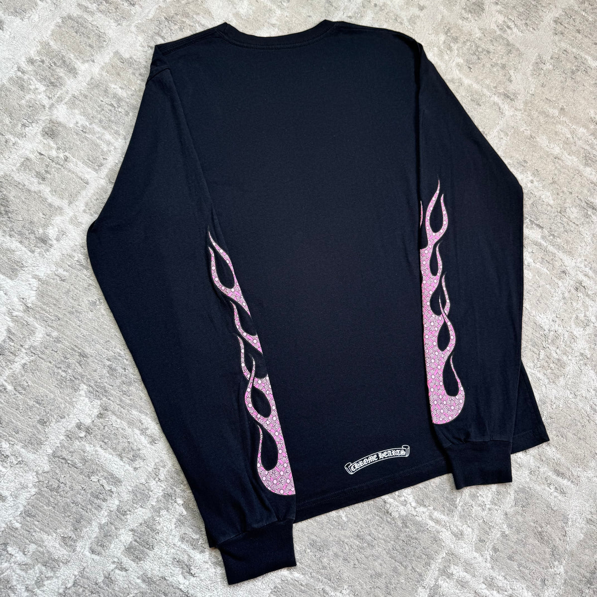 Chrome hearts flame vertical long sleeve shirt - Million Dollar Streetwear