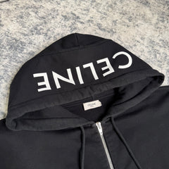 Celine hood logo zip up hoodie - Million Dollar Streetwear