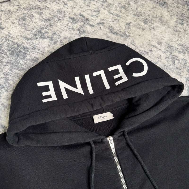 Celine hood logo zip up hoodie - Million Dollar Streetwear