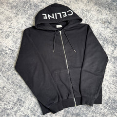 Celine hood logo zip up hoodie - Million Dollar Streetwear