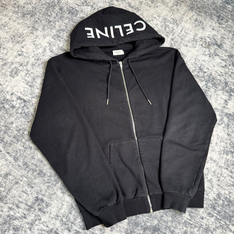 Celine hood logo zip up hoodie - Million Dollar Streetwear