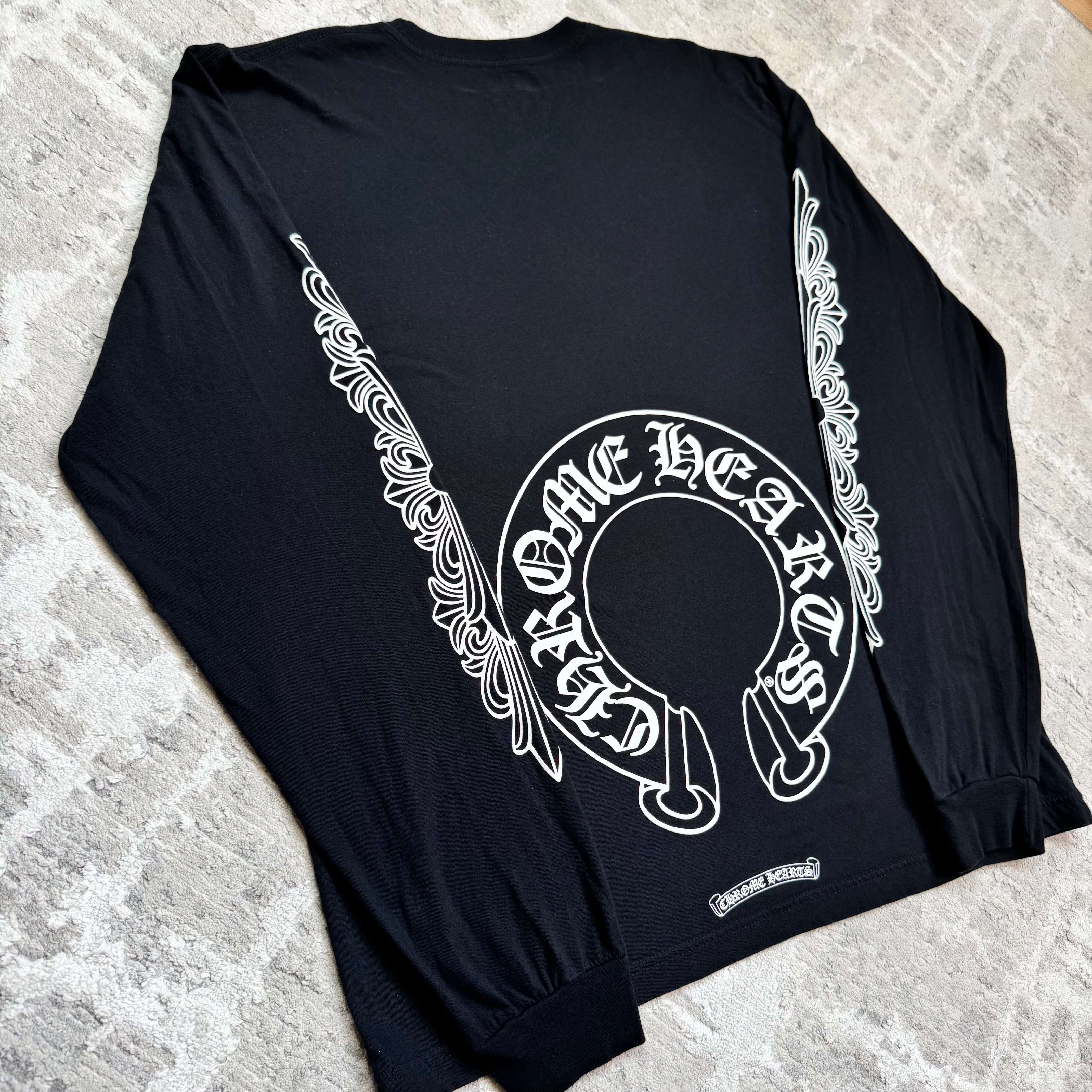 Chrome Hearts Floral Horseshoe Long Sleeve Shirt — Size XLFITS — photo 2