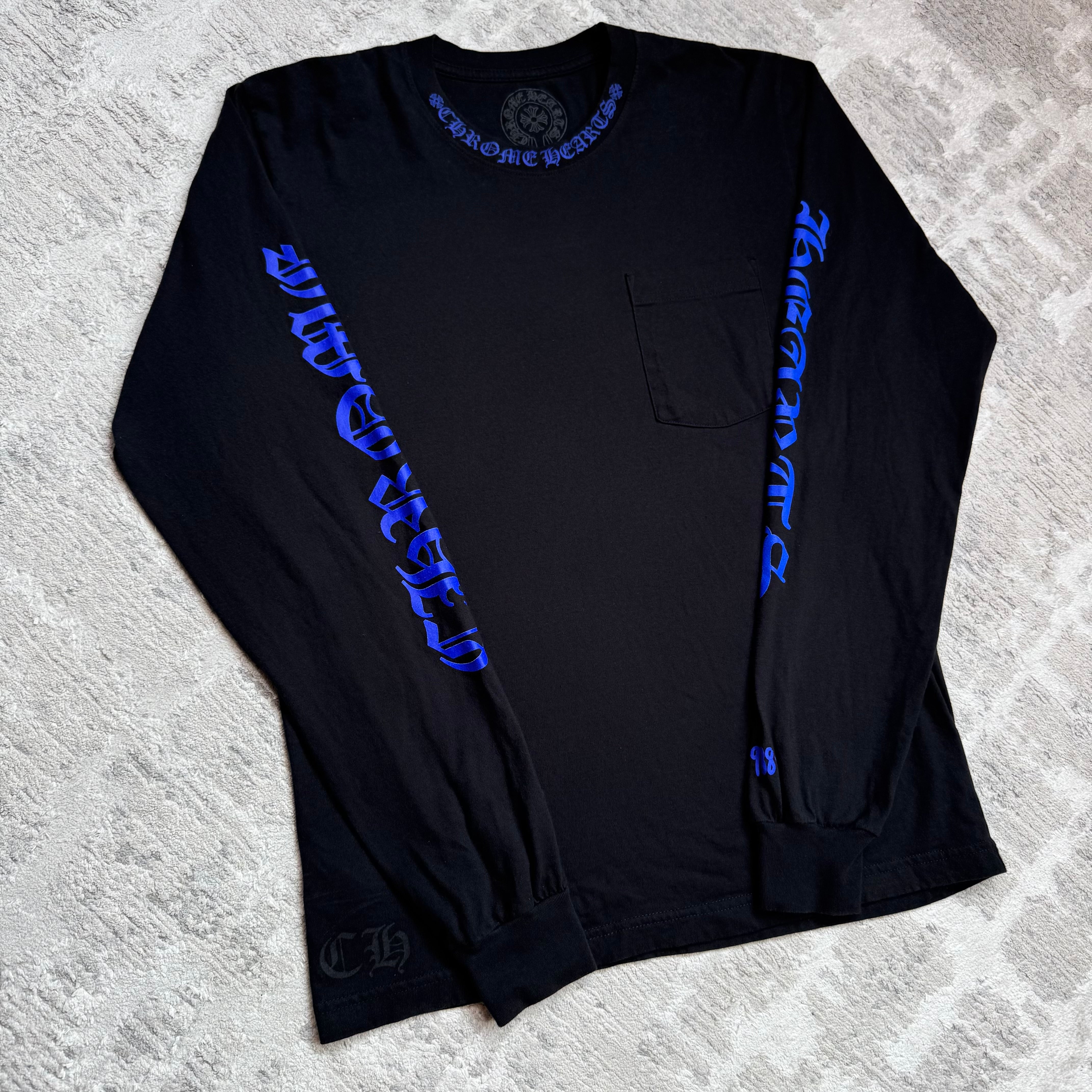 Chrome hearts neck logo letters long sleeve shirt