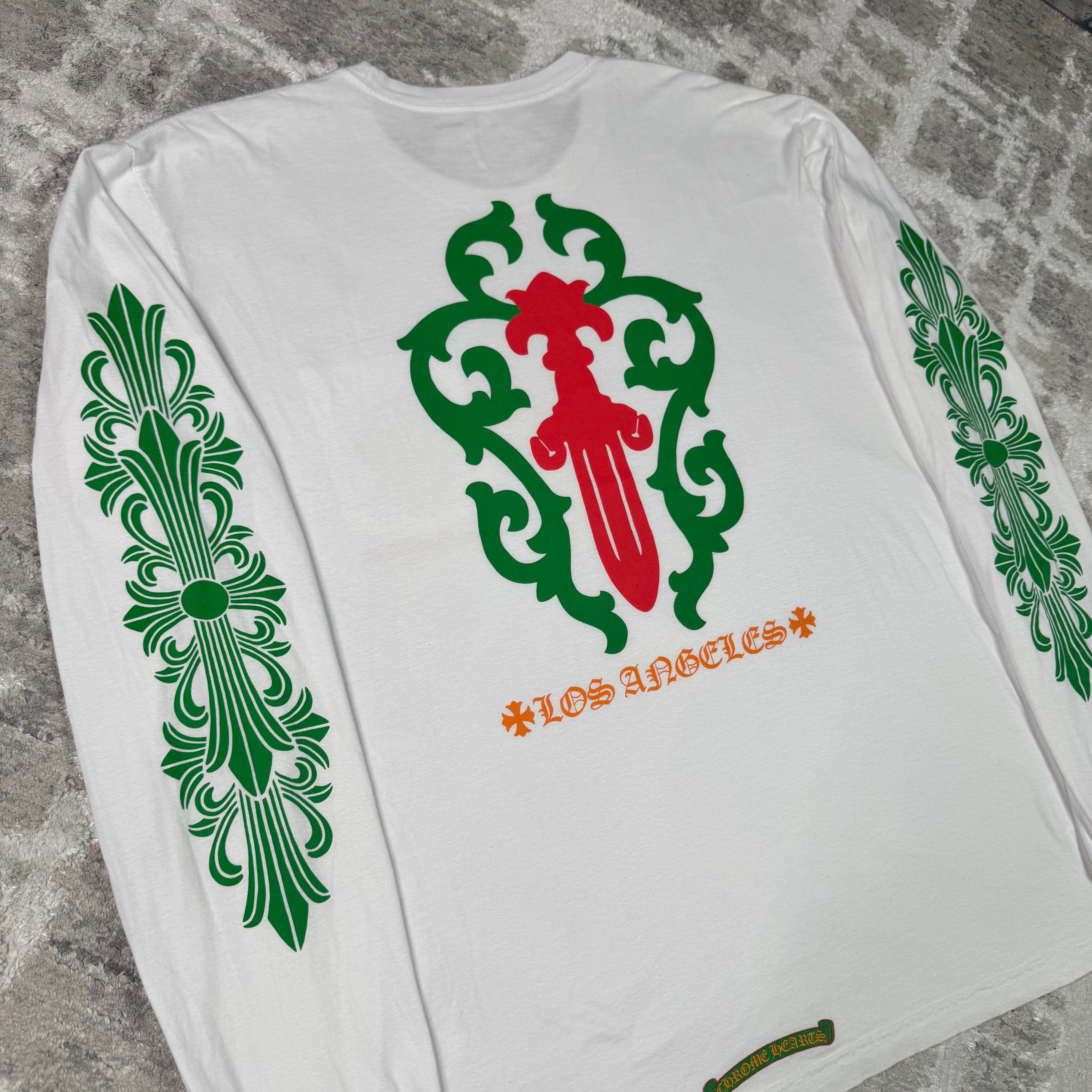 Chrome hearts dagger floral long sleeve shirt - Million Dollar Streetwear