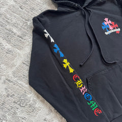 Chrome hearts cemetery multi-color cross pullover hoodie - Million Dollar Streetwear