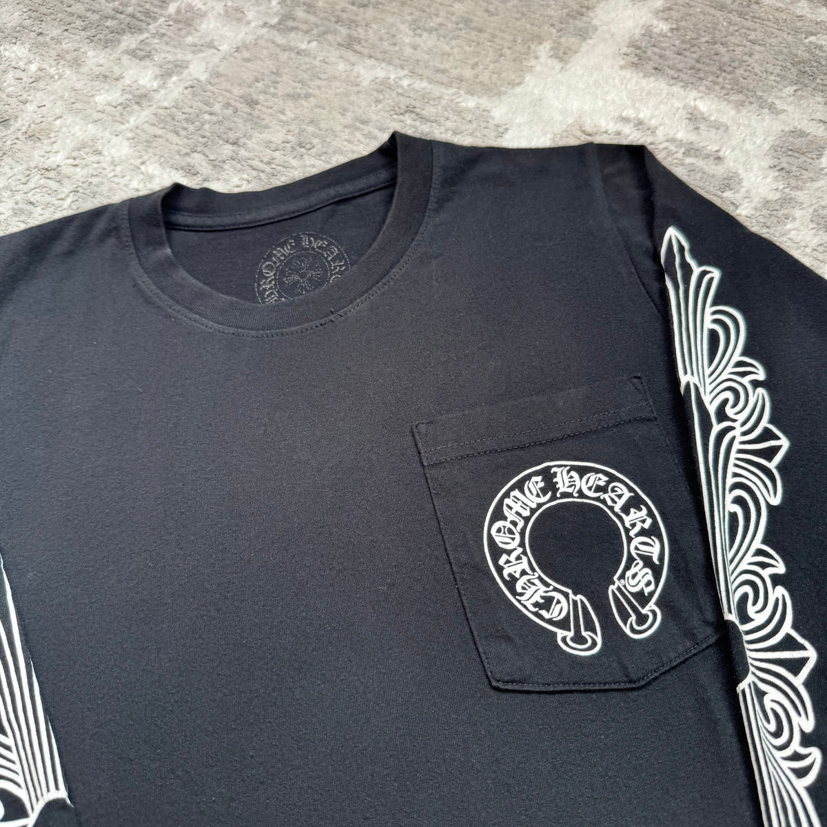 Chrome hearts floral horseshoe long sleeve shirt - Million Dollar Streetwear