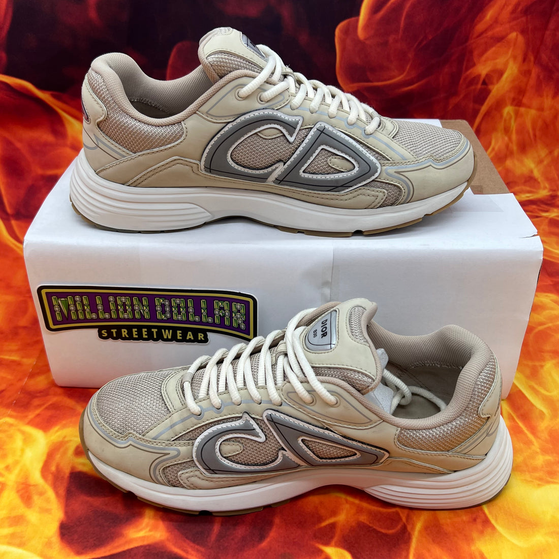 Dior b30 reflective sneaker ‘cream’- 9M/42EU