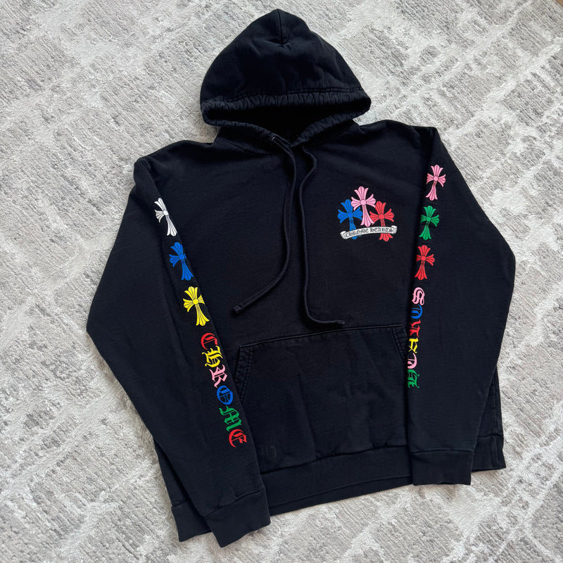 Chrome hearts cemetery multi-color cross pullover hoodie - Million Dollar Streetwear
