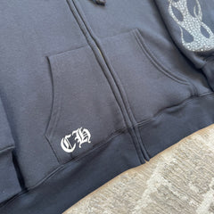 Chrome hearts flame zip up thermal hoodie - Million Dollar Streetwear