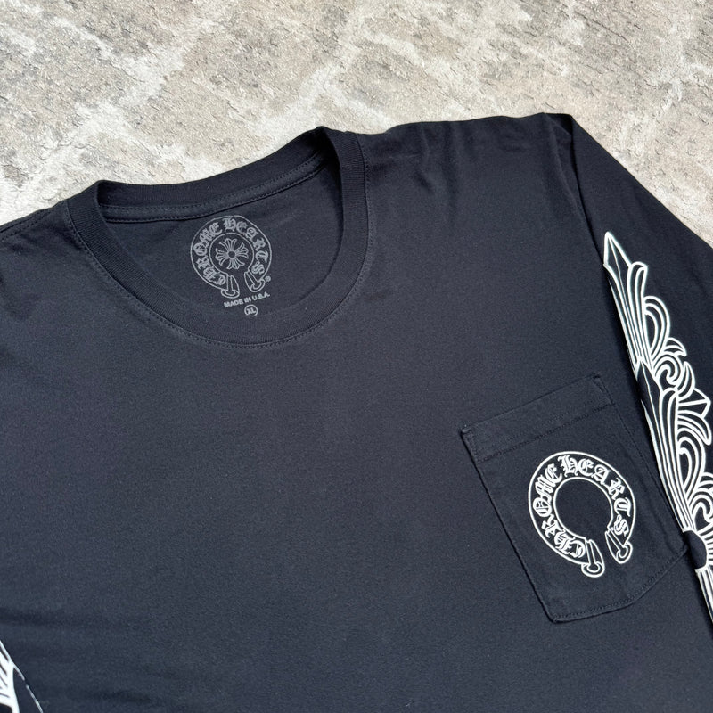 Chrome Hearts Floral Horseshoe Long Sleeve Shirt — Size XLFITS — photo 13