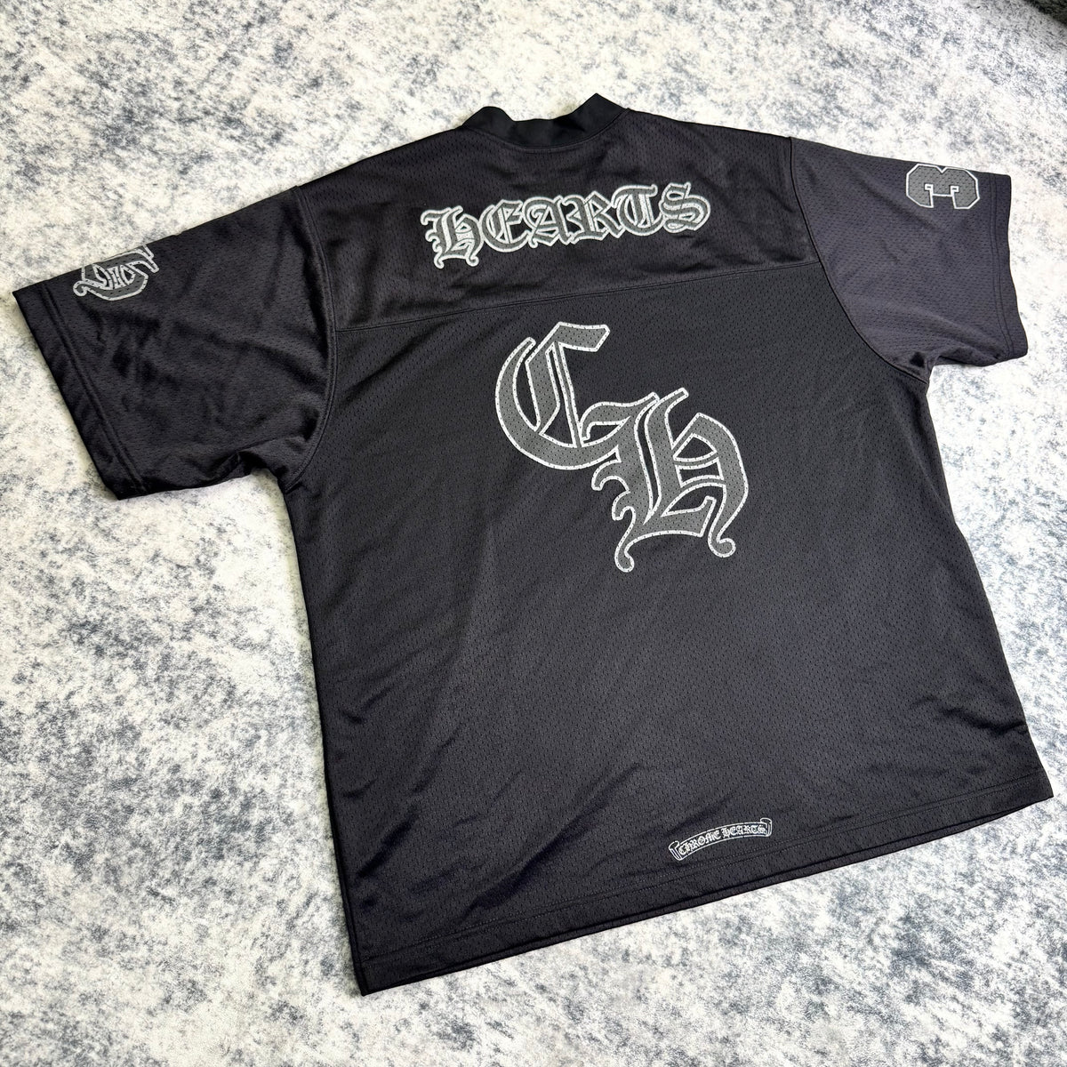Chrome hearts mesh stadium short sleeve jersey