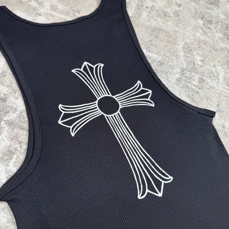 Chrome hearts cross tank top - Million Dollar Streetwear
