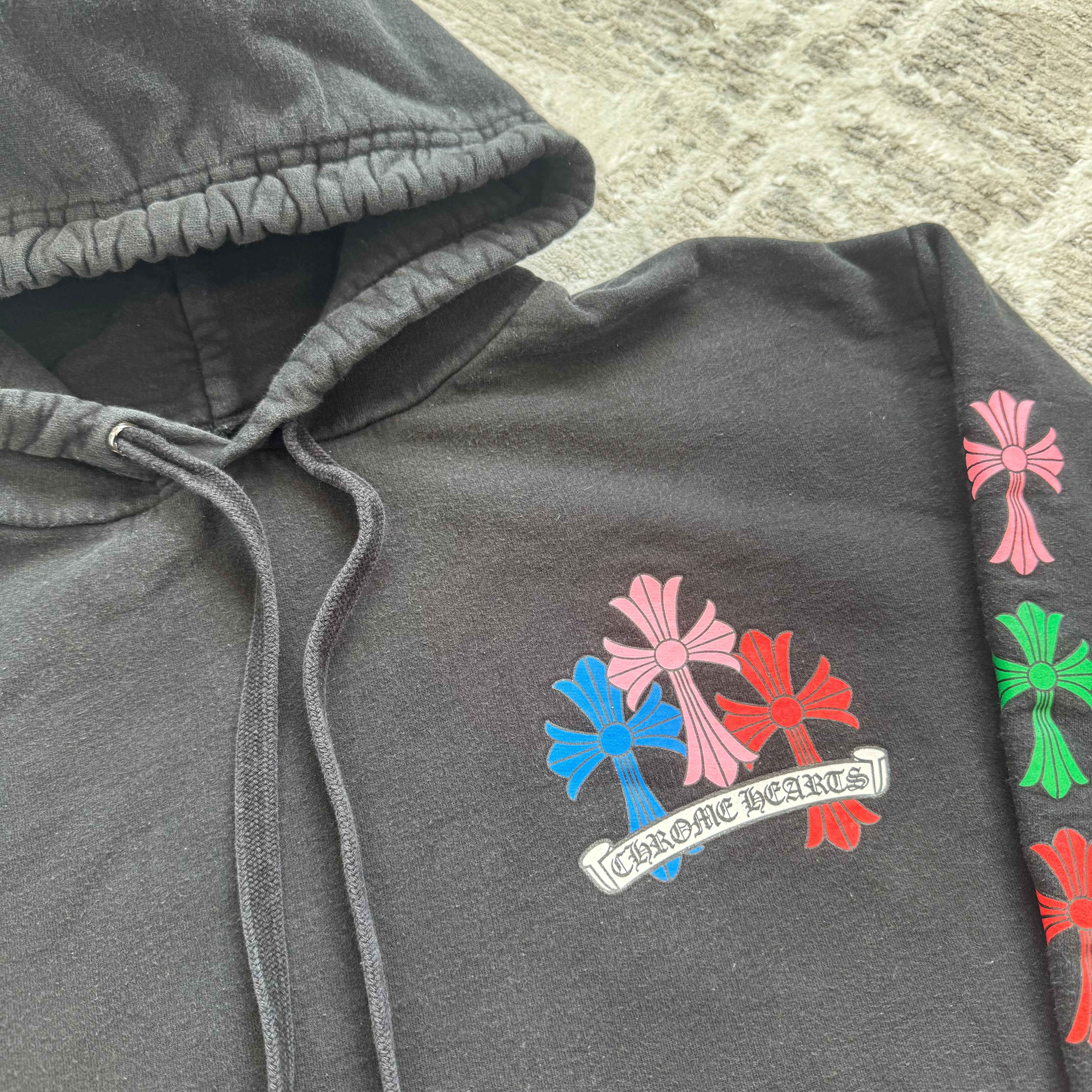 Chrome hearts cemetery multi-color cross pullover hoodie - Million Dollar Streetwear