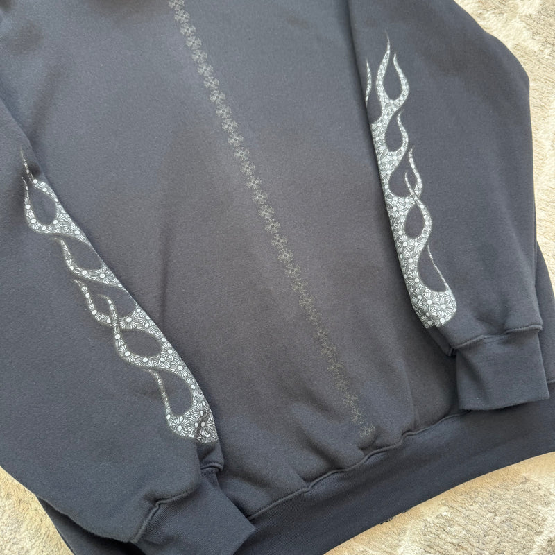 Chrome hearts flame zip up thermal hoodie - Million Dollar Streetwear