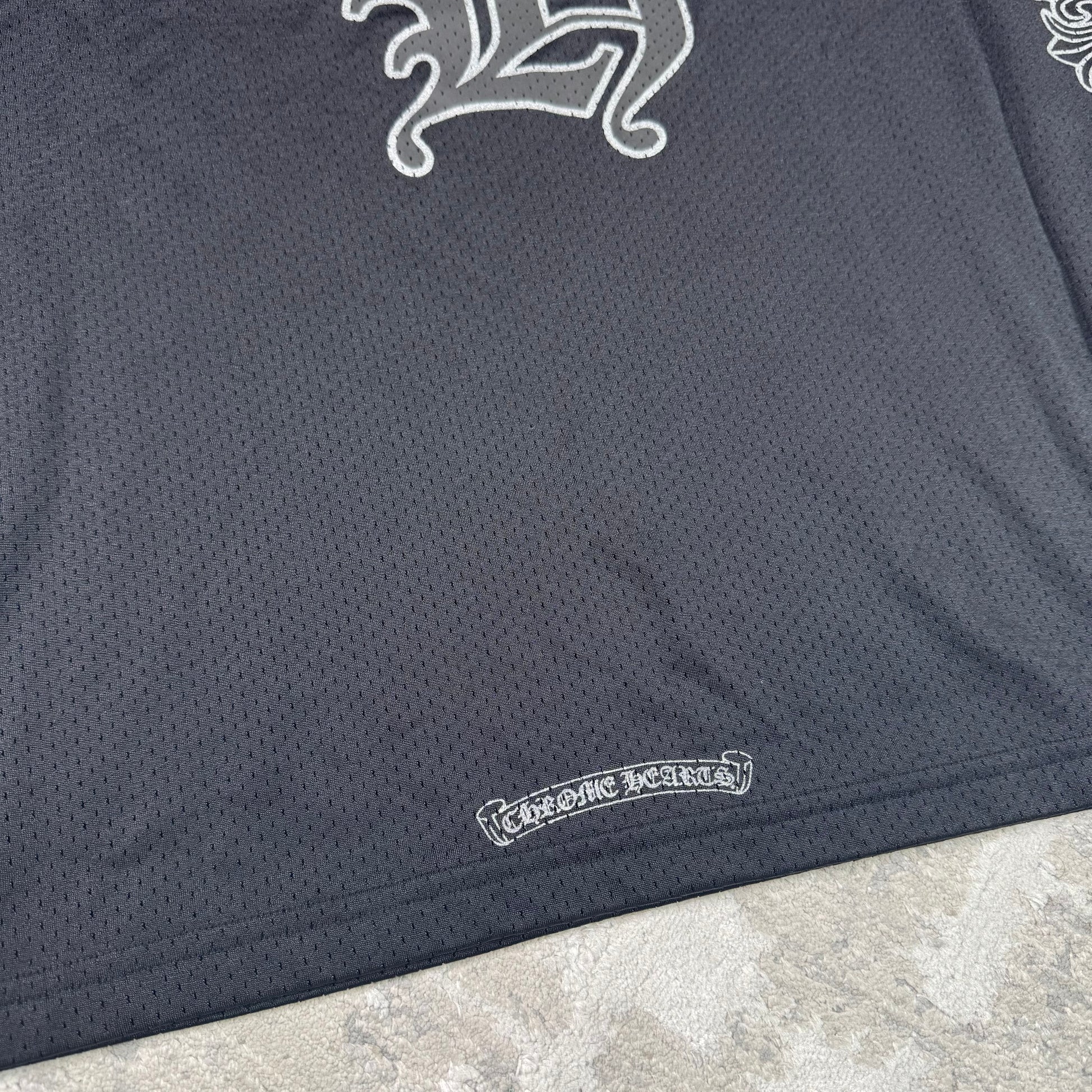 Chrome hearts mesh stadium floral long sleeve jersey - Million Dollar Streetwear
