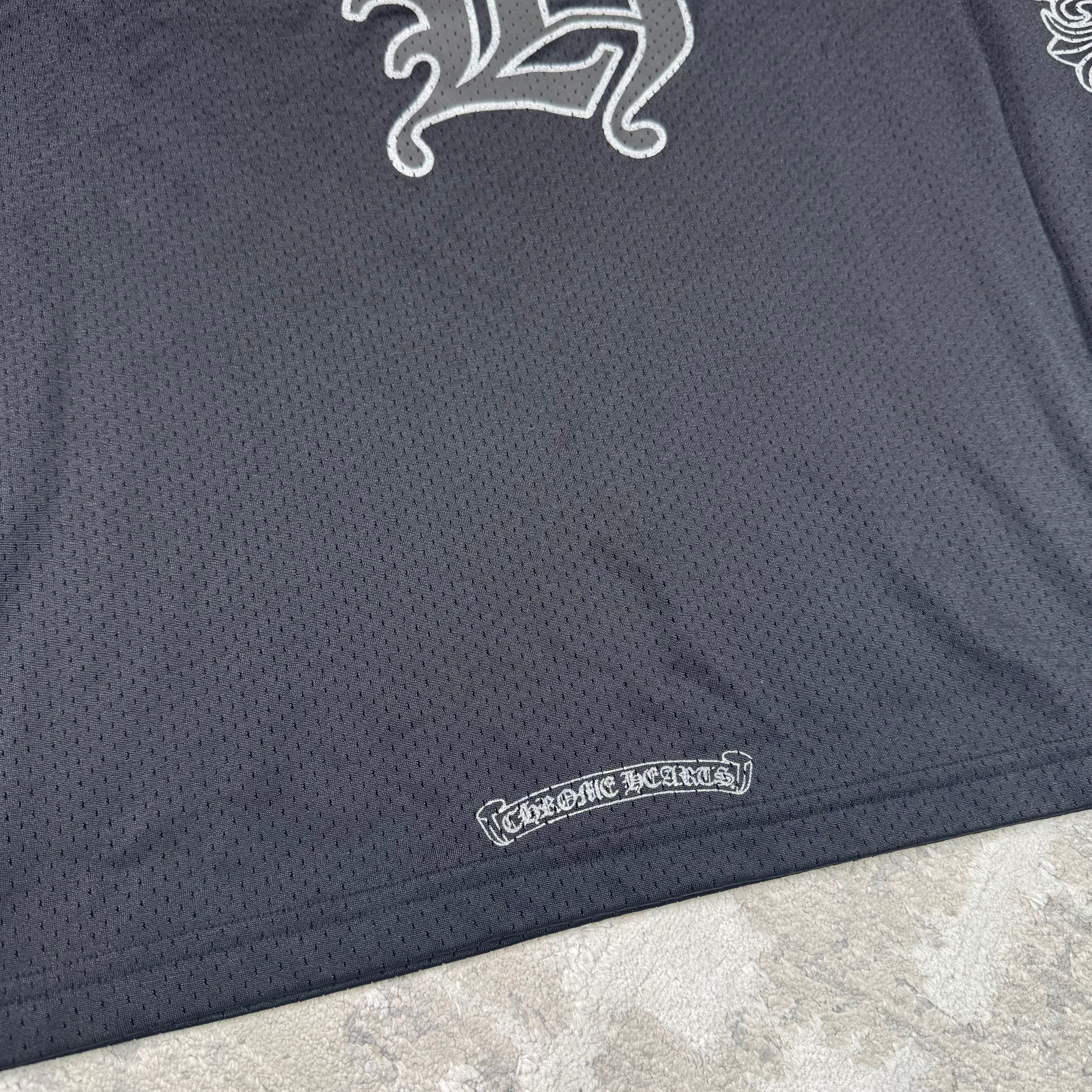 Chrome hearts mesh stadium floral long sleeve jersey - Million Dollar Streetwear