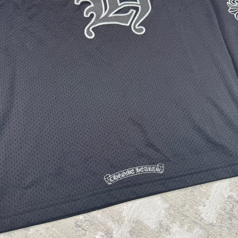 Chrome hearts mesh stadium floral long sleeve jersey - Million Dollar Streetwear
