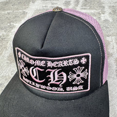 Chrome hearts pink ch Hollywood trucker hat - Million Dollar Streetwear
