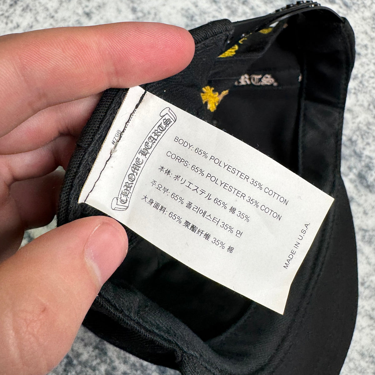 Chrome hearts baseball hat black yellow - Million Dollar Streetwear