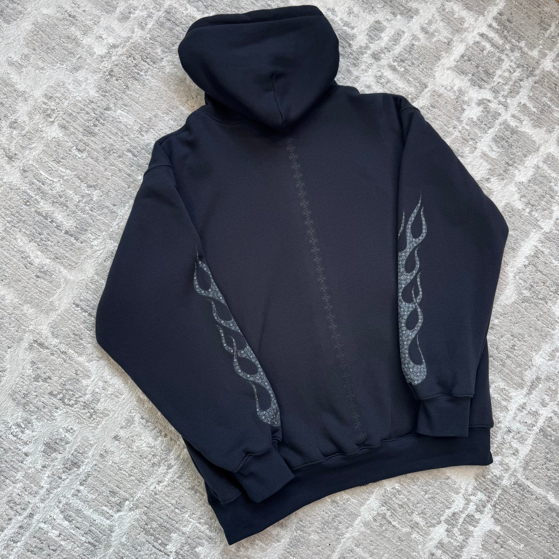 Chrome hearts flame zip up thermal hoodie - Million Dollar Streetwear