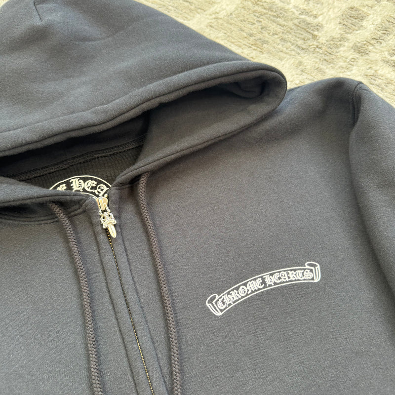 Chrome hearts flame zip up thermal hoodie - Million Dollar Streetwear