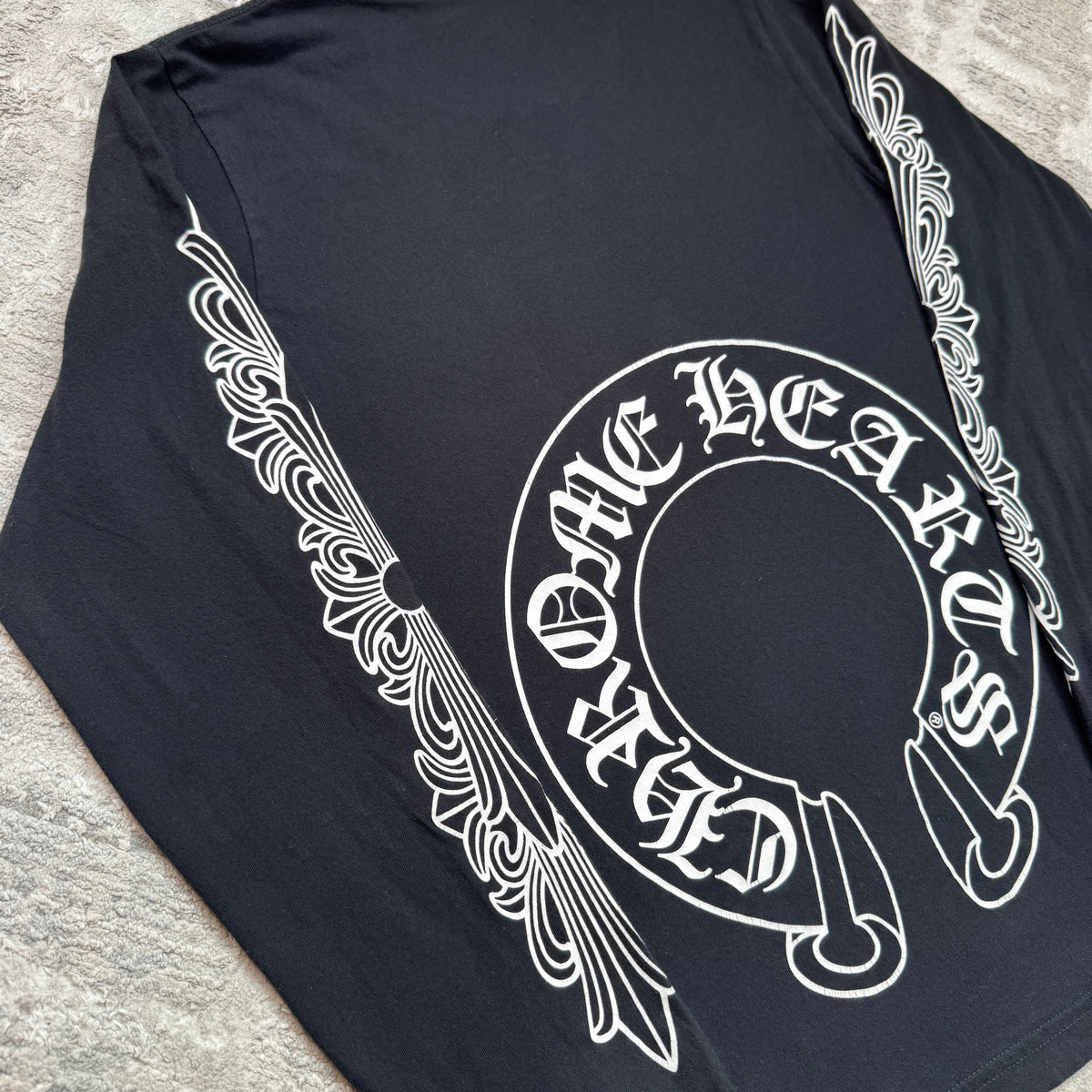 Chrome hearts floral horseshoe long sleeve shirt - Million Dollar Streetwear