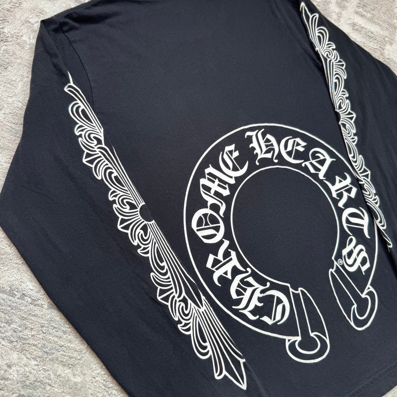 Chrome hearts floral horseshoe long sleeve shirt - Million Dollar Streetwear