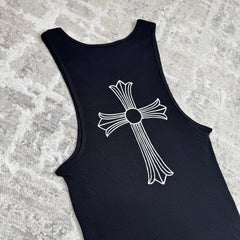 Chrome hearts cross tank top - Million Dollar Streetwear