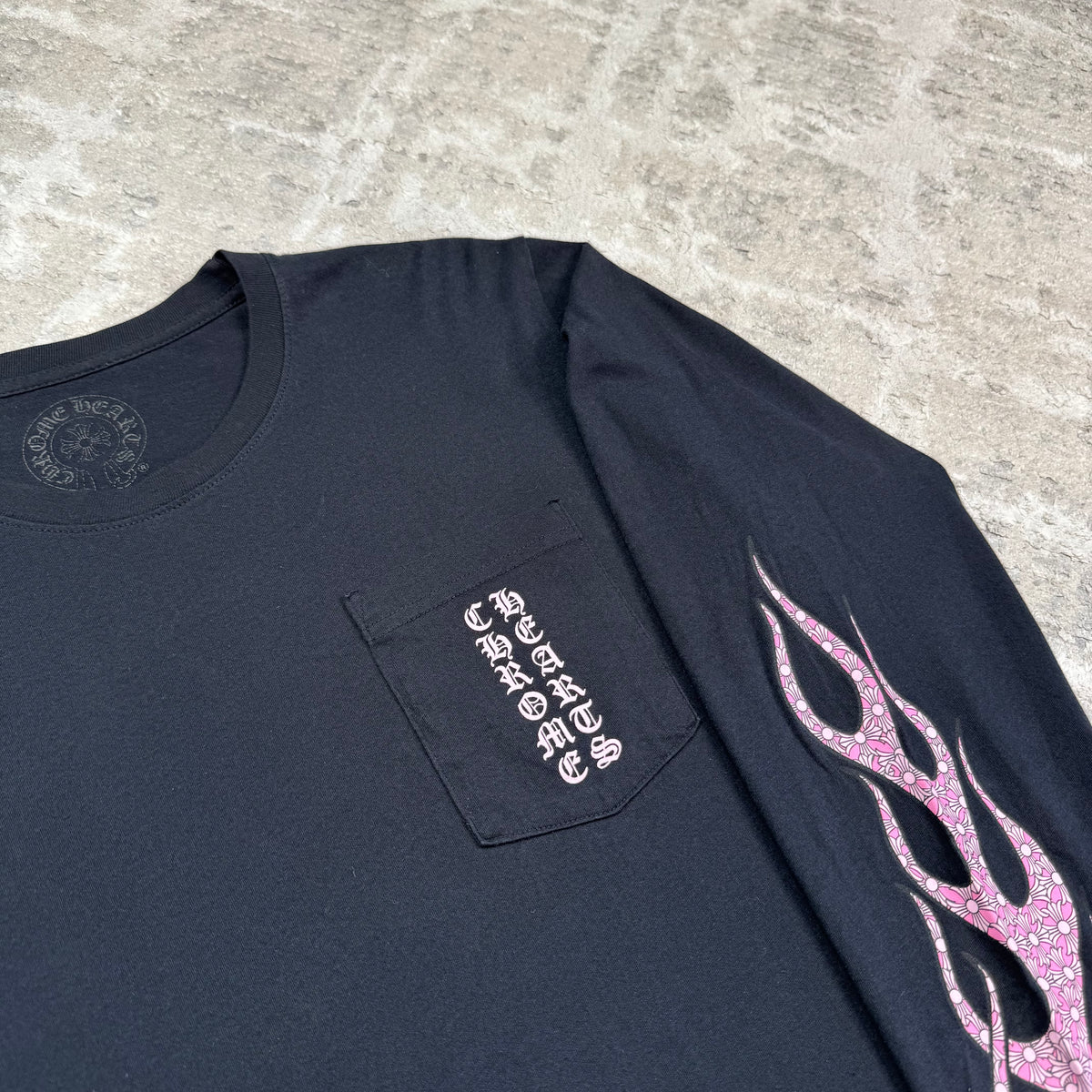 Chrome hearts flame vertical long sleeve shirt - Million Dollar Streetwear