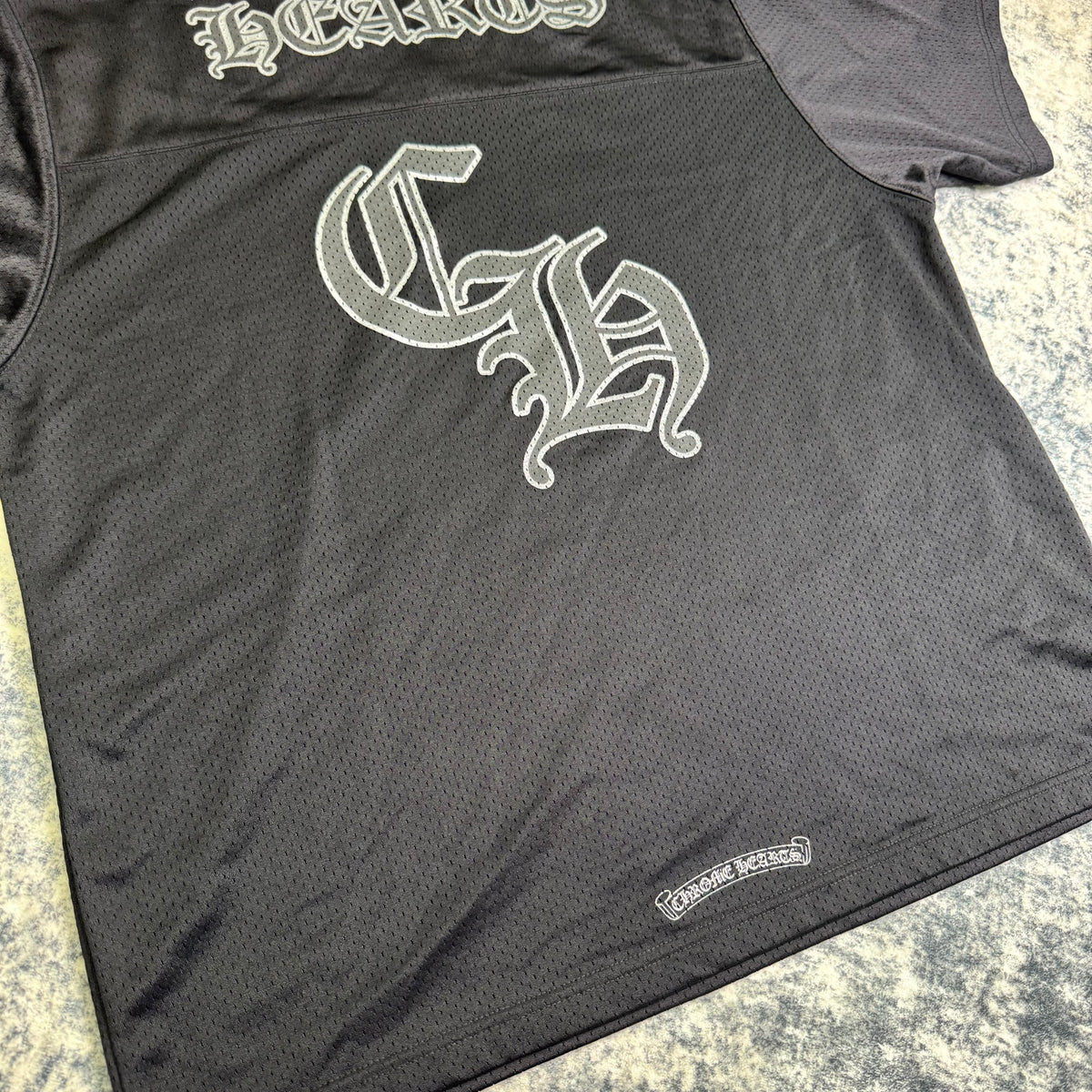 Chrome hearts mesh stadium short sleeve jersey