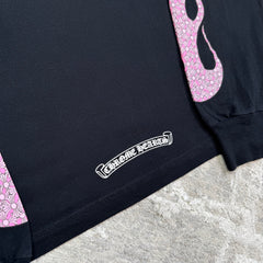 Chrome hearts flame vertical long sleeve shirt - Million Dollar Streetwear
