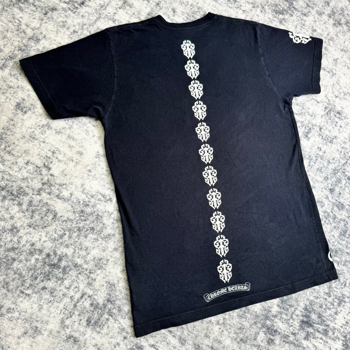 Chrome hearts dagger back logo short sleeve tee shirt