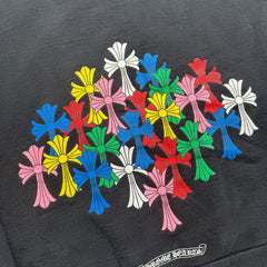 Chrome hearts cemetery multi-color cross pullover hoodie - Million Dollar Streetwear